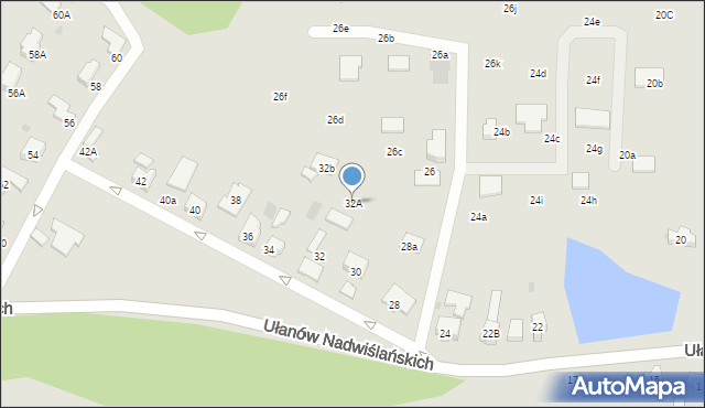 Szczawno-Zdrój, Ułanów Nadwiślańskich, 32A, mapa Szczawno-Zdrój