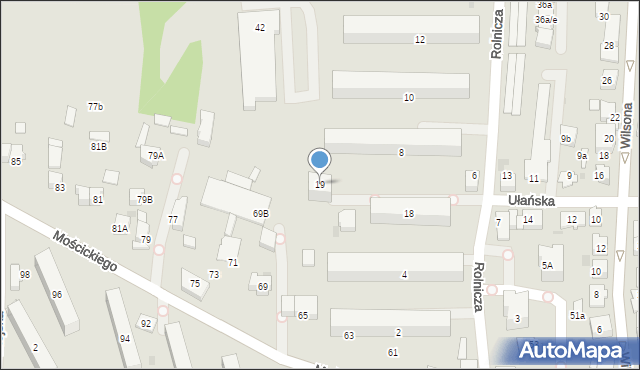 Tarnów, Ułańska, 19, mapa Tarnów