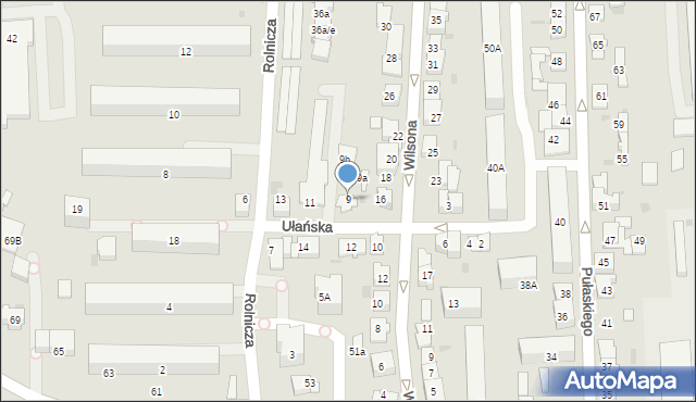 Tarnów, Ułańska, 9, mapa Tarnów