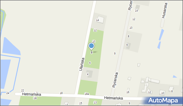 Tuszynek Majoracki, Ułańska, 8, mapa Tuszynek Majoracki