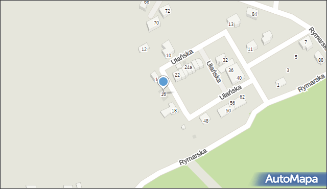 Tychy, Ułańska, 16, mapa Tychów