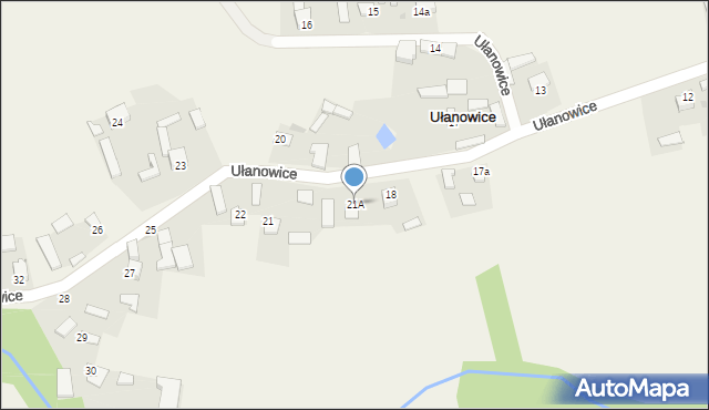Ułanowice, Ułanowice, 21A, mapa Ułanowice