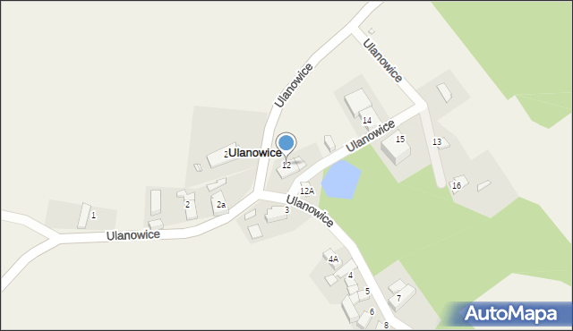 Ulanowice, Ulanowice, 12, mapa Ulanowice