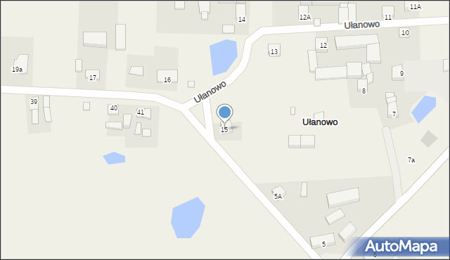 Ułanowo, Ułanowo, 15, mapa Ułanowo