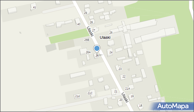 Ulaski, Ulaski, 25, mapa Ulaski