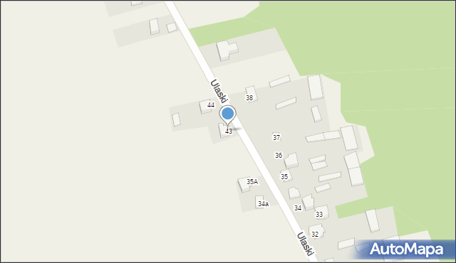 Ulaski, Ulaski, 43, mapa Ulaski
