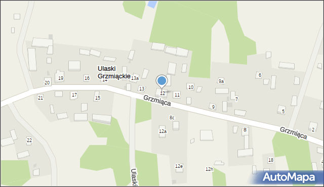 Ulaski Grzmiąckie, Ulaski Grzmiąckie, 12, mapa Ulaski Grzmiąckie