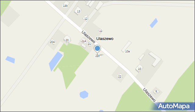 Ulaszewo, Ulaszewo, 22c, mapa Ulaszewo