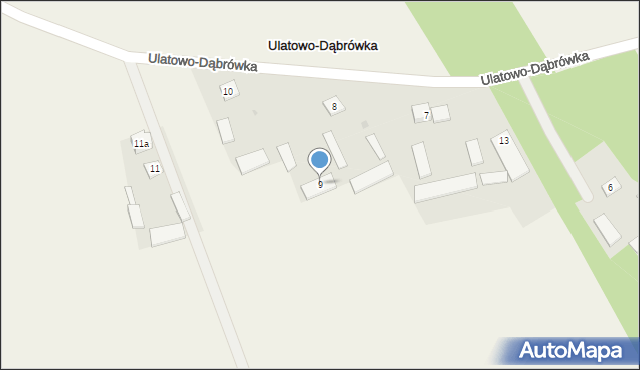 Ulatowo-Dąbrówka, Ulatowo-Dąbrówka, 9, mapa Ulatowo-Dąbrówka
