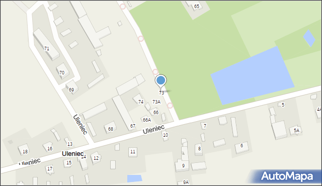 Uleniec, Uleniec, 73, mapa Uleniec