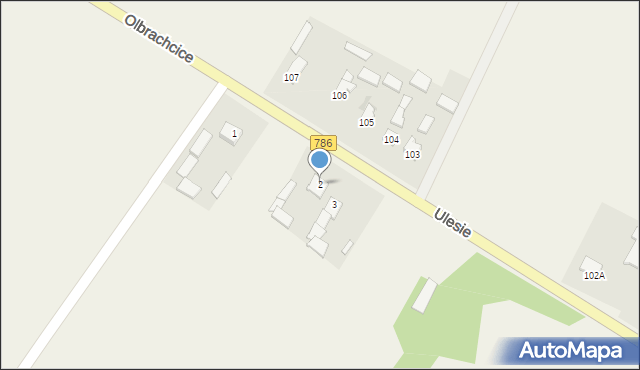 Ulesie, Ulesie, 2, mapa Ulesie
