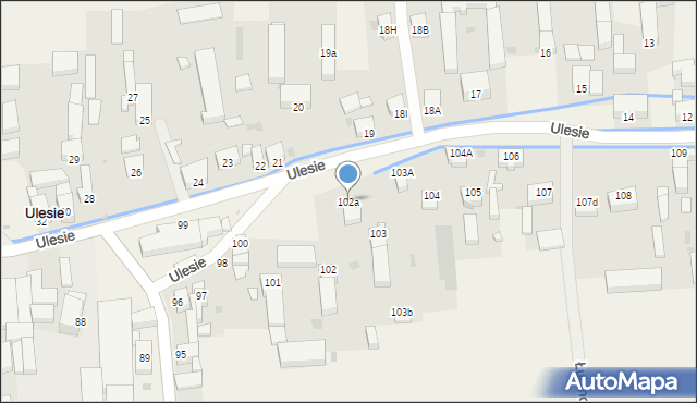 Ulesie, Ulesie, 102a, mapa Ulesie