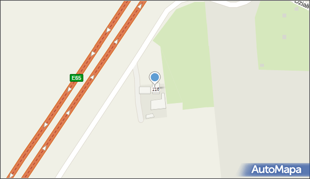 Ulesie, Ulesie, 116, mapa Ulesie