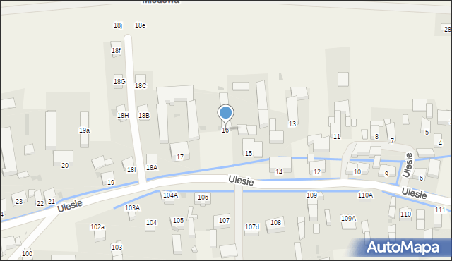 Ulesie, Ulesie, 16, mapa Ulesie