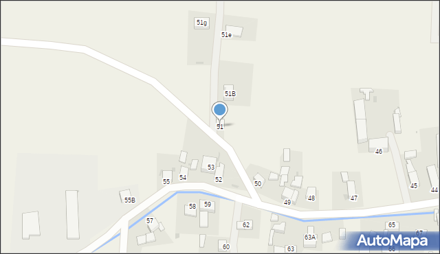 Ulesie, Ulesie, 51, mapa Ulesie