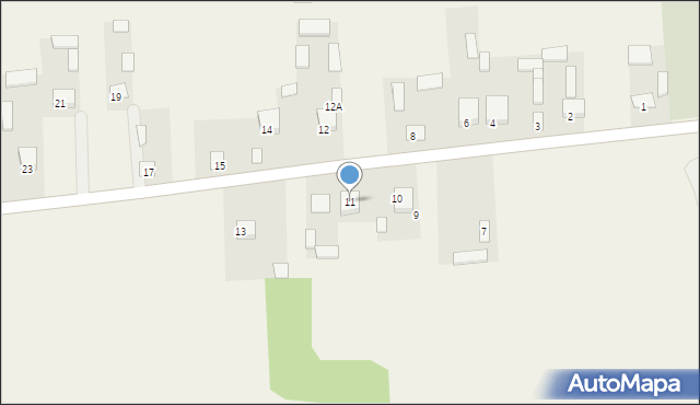 Ułęż, Ułęż, 11, mapa Ułęż