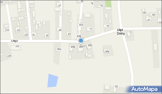 Ułęż, Ułęż, 85C, mapa Ułęż
