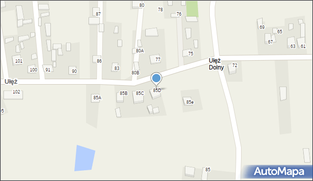 Ułęż, Ułęż, 85D, mapa Ułęż