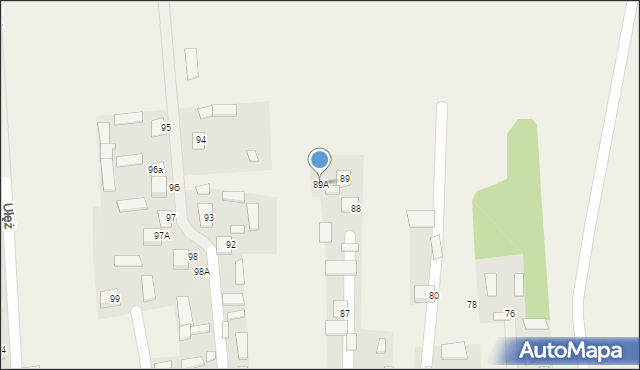 Ułęż, Ułęż, 89A, mapa Ułęż