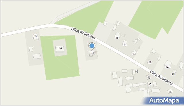 Ulica Kościelna, Ulica Kościelna, 93, mapa Ulica Kościelna