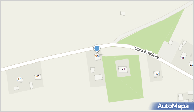 Ulica Kościelna, Ulica Kościelna, 95, mapa Ulica Kościelna