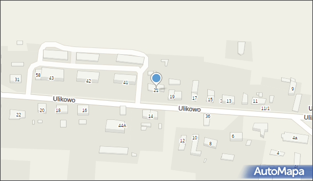 Ulikowo, Ulikowo, 21, mapa Ulikowo
