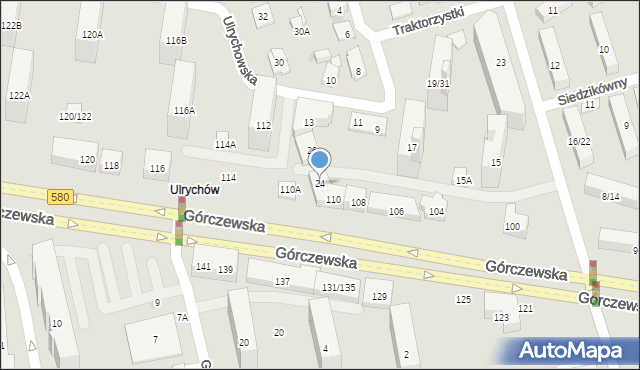 Warszawa, Ulrychowska, 24, mapa Warszawy