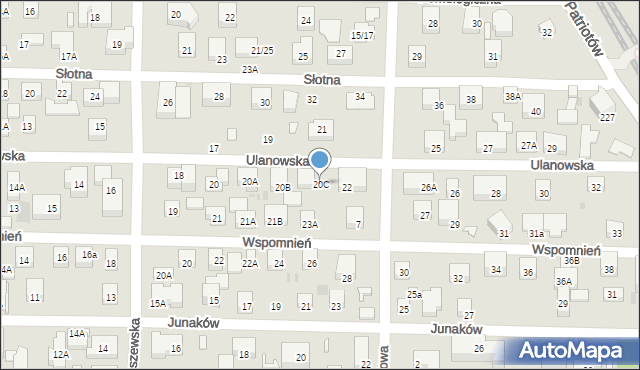 Warszawa, Ulanowska, 20C, mapa Warszawy