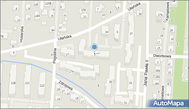 Warszawa, Ułańska, 5, mapa Warszawy