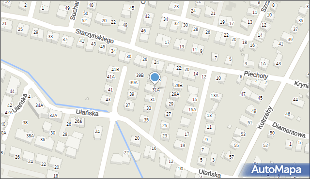 Wrocław, Ułańska, 31A, mapa Wrocławia