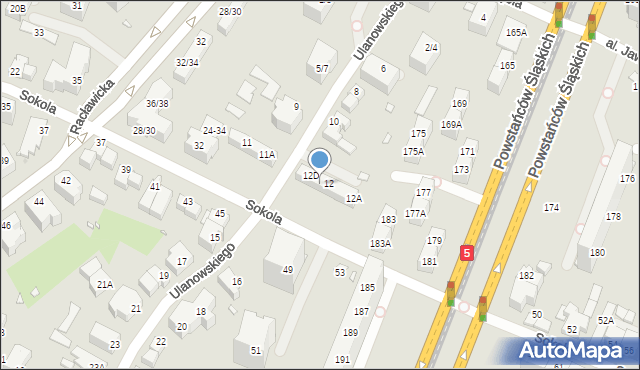 Wrocław, Ulanowskiego Bolesława, 12C, mapa Wrocławia
