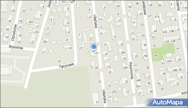 Ząbki, Ułańska, 16, mapa Ząbki