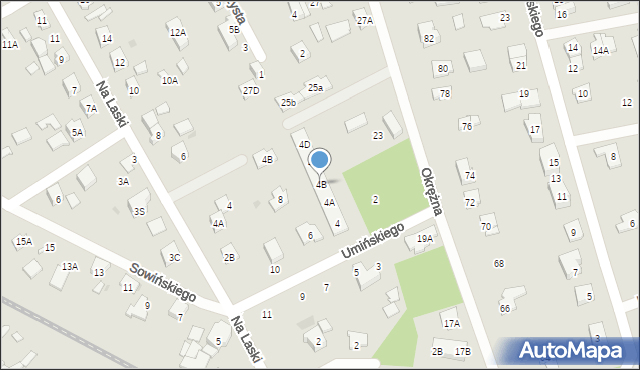 Grodzisk Mazowiecki, Umińskiego Jana Nepomucena, gen., 4B, mapa Grodzisk Mazowiecki