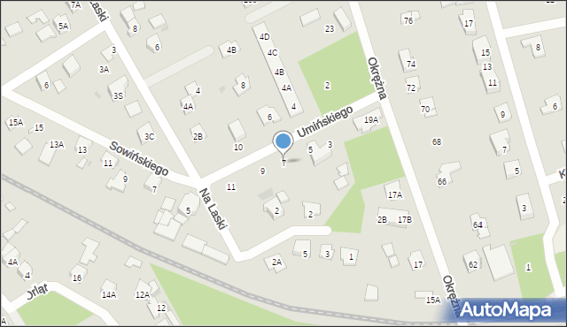 Grodzisk Mazowiecki, Umińskiego Jana Nepomucena, gen., 7, mapa Grodzisk Mazowiecki