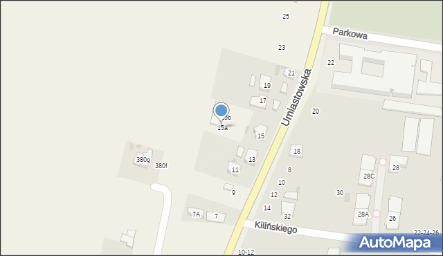 Ołtarzew, Umiastowska, 15a, mapa Ołtarzew