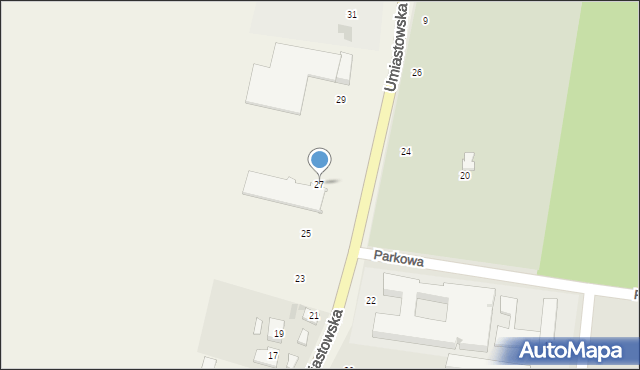 Ołtarzew, Umiastowska, 27, mapa Ołtarzew