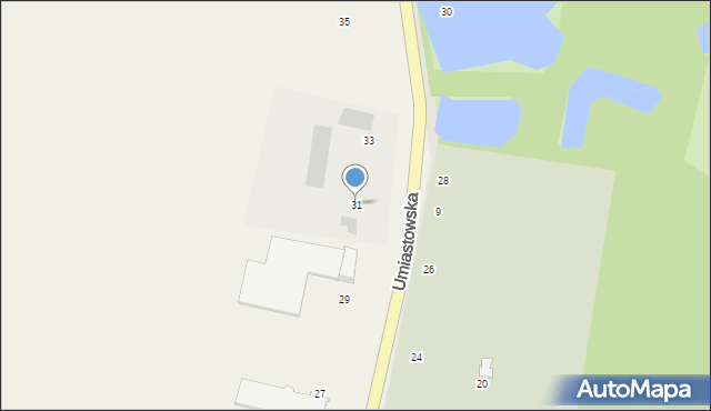 Ołtarzew, Umiastowska, 31, mapa Ołtarzew