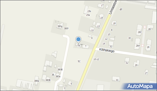 Ołtarzew, Umiastowska, 7A, mapa Ołtarzew