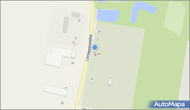 Ożarów Mazowiecki, Umiastowska, 26, mapa Ożarów Mazowiecki