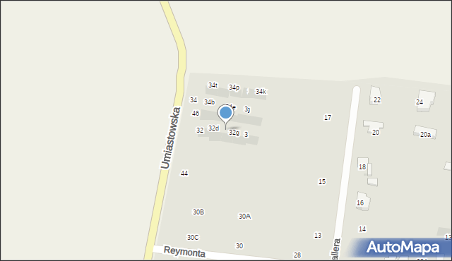 Ożarów Mazowiecki, Umiastowska, 32f, mapa Ożarów Mazowiecki