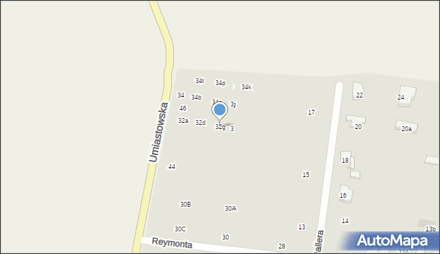Ożarów Mazowiecki, Umiastowska, 32g, mapa Ożarów Mazowiecki