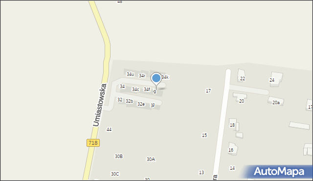 Ożarów Mazowiecki, Umiastowska, 34h, mapa Ożarów Mazowiecki