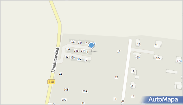 Ożarów Mazowiecki, Umiastowska, 34j, mapa Ożarów Mazowiecki