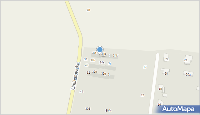 Ożarów Mazowiecki, Umiastowska, 34s, mapa Ożarów Mazowiecki