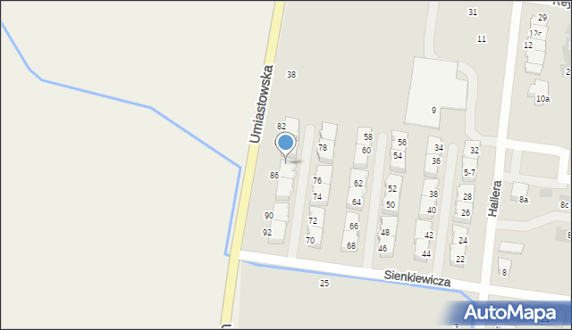 Ożarów Mazowiecki, Umiastowska, 36, mapa Ożarów Mazowiecki