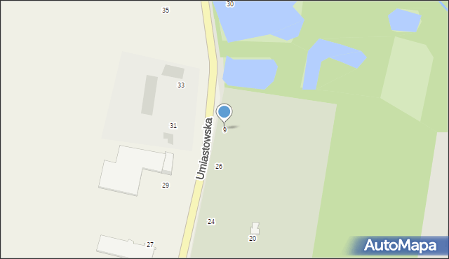 Ożarów Mazowiecki, Umiastowska, 9, mapa Ożarów Mazowiecki