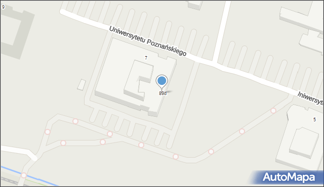 Poznań, Umultowska, 89d, mapa Poznania