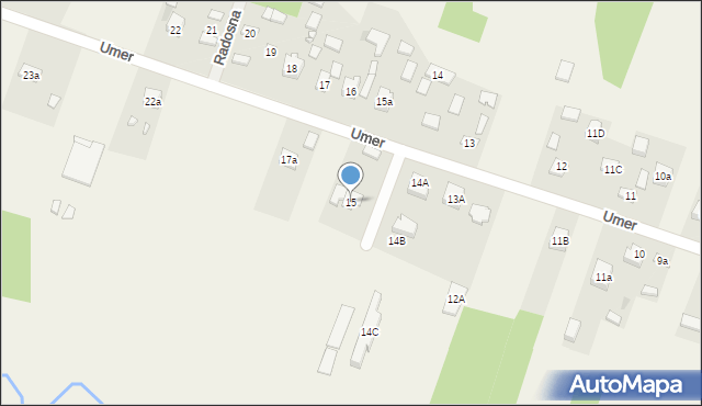 Umer, Umer, 15, mapa Umer