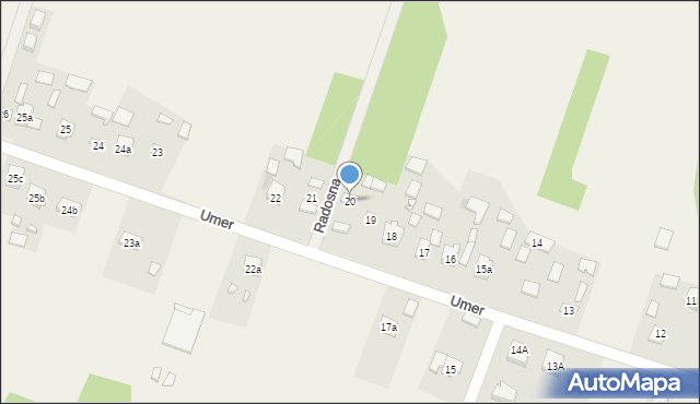 Umer, Umer, 20, mapa Umer