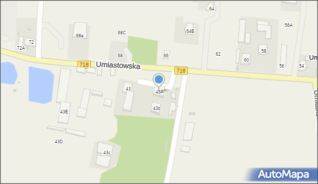 Umiastów, Umiastowska, 43A, mapa Umiastów